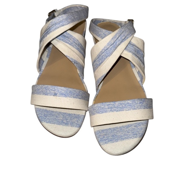 Naturalizer Women's Blue and Cream Strappy Sandals - Picture 4 of 4